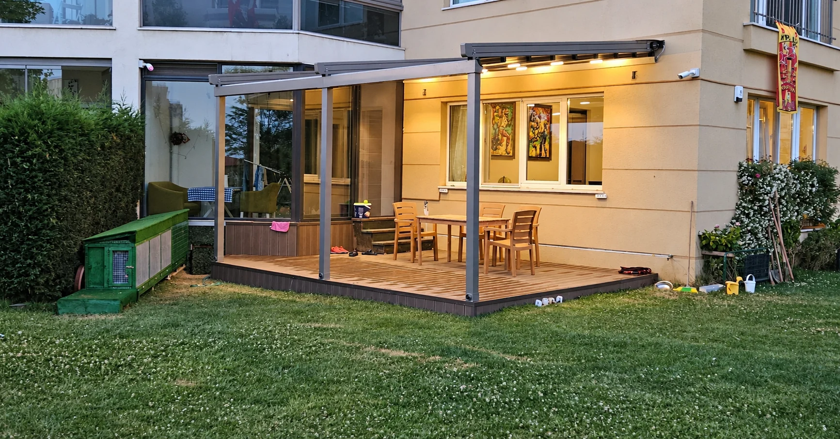 Aydınlatmalı pergola uygulamamız